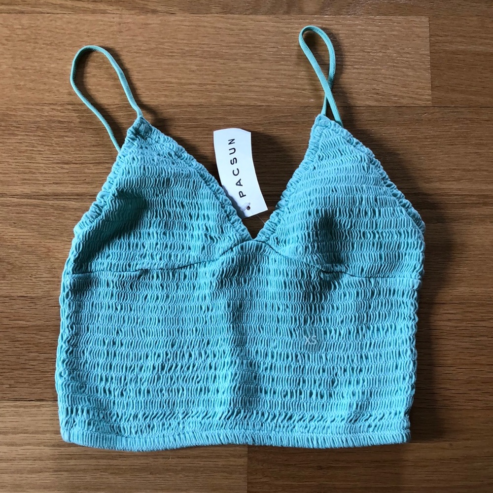 PacSun XS mint green spaghetti strap top.